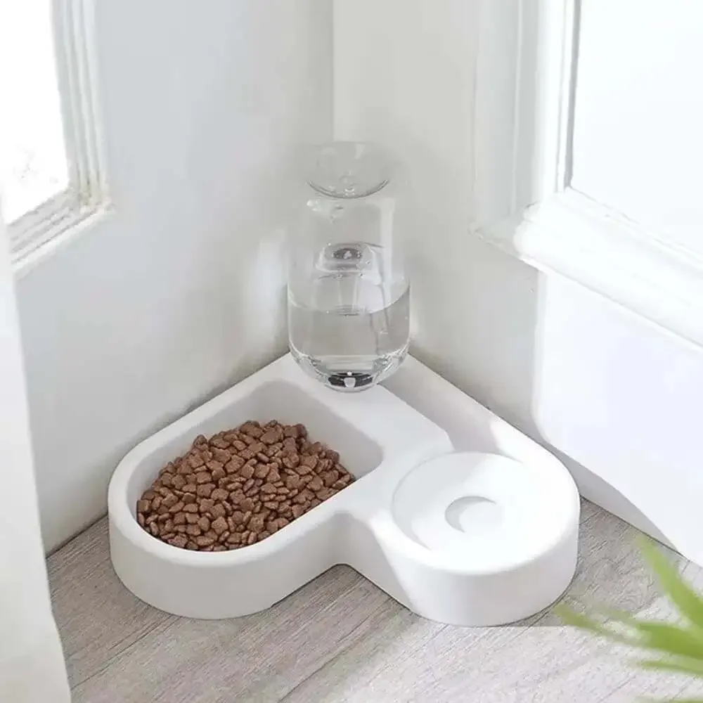 Automatic Drinking Love Pet Bowl Moisture-Proof Cat Bowl Dog Basin Dual-Use Mult